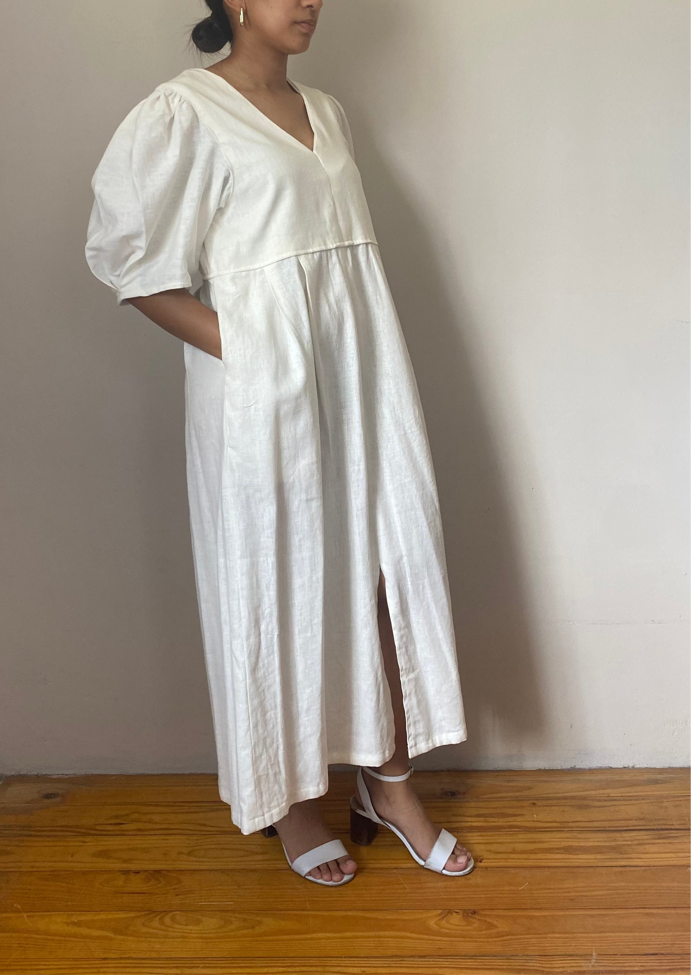 Linen VNECK Dress