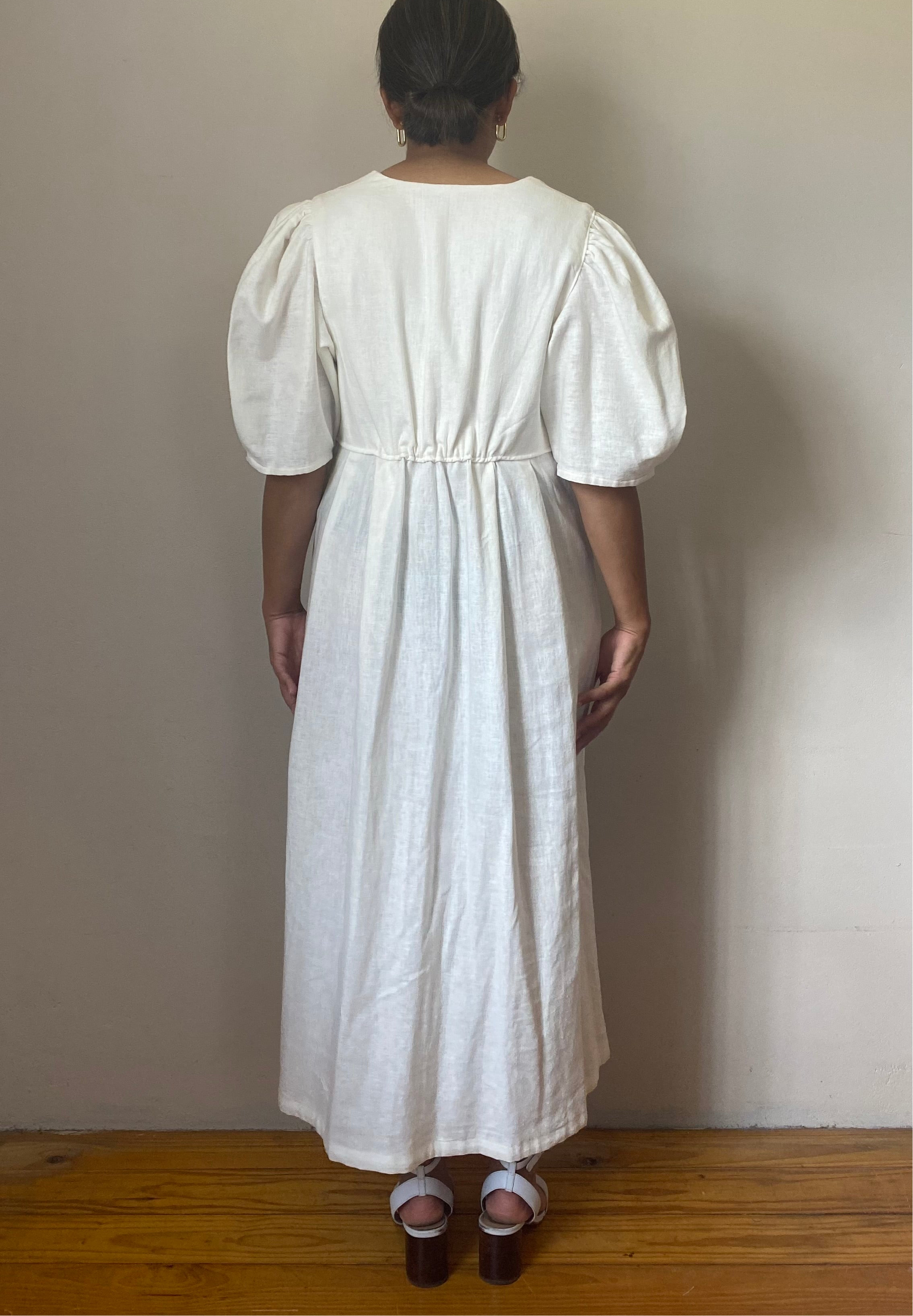 Linen VNECK Dress