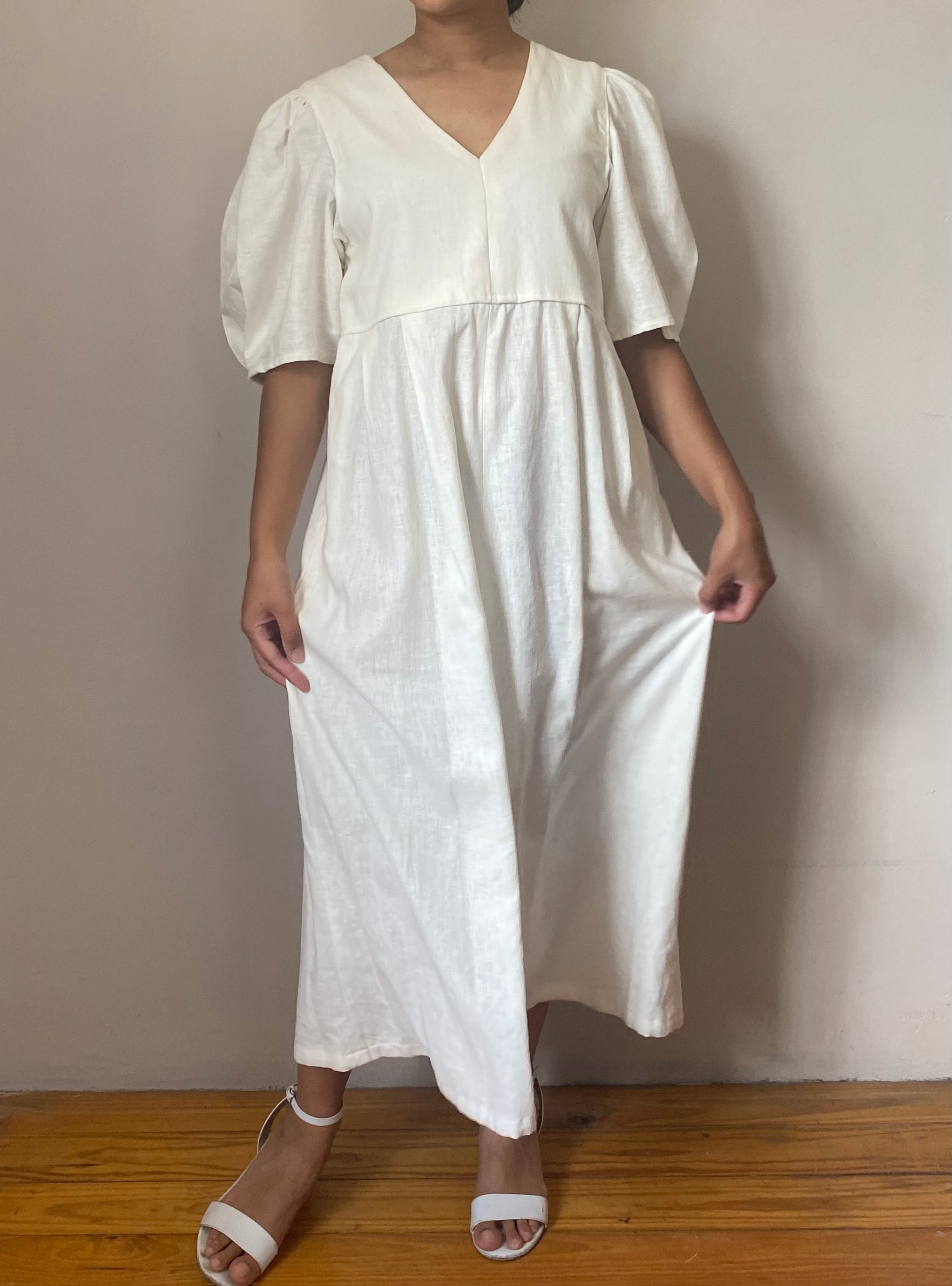 Linen VNECK Dress