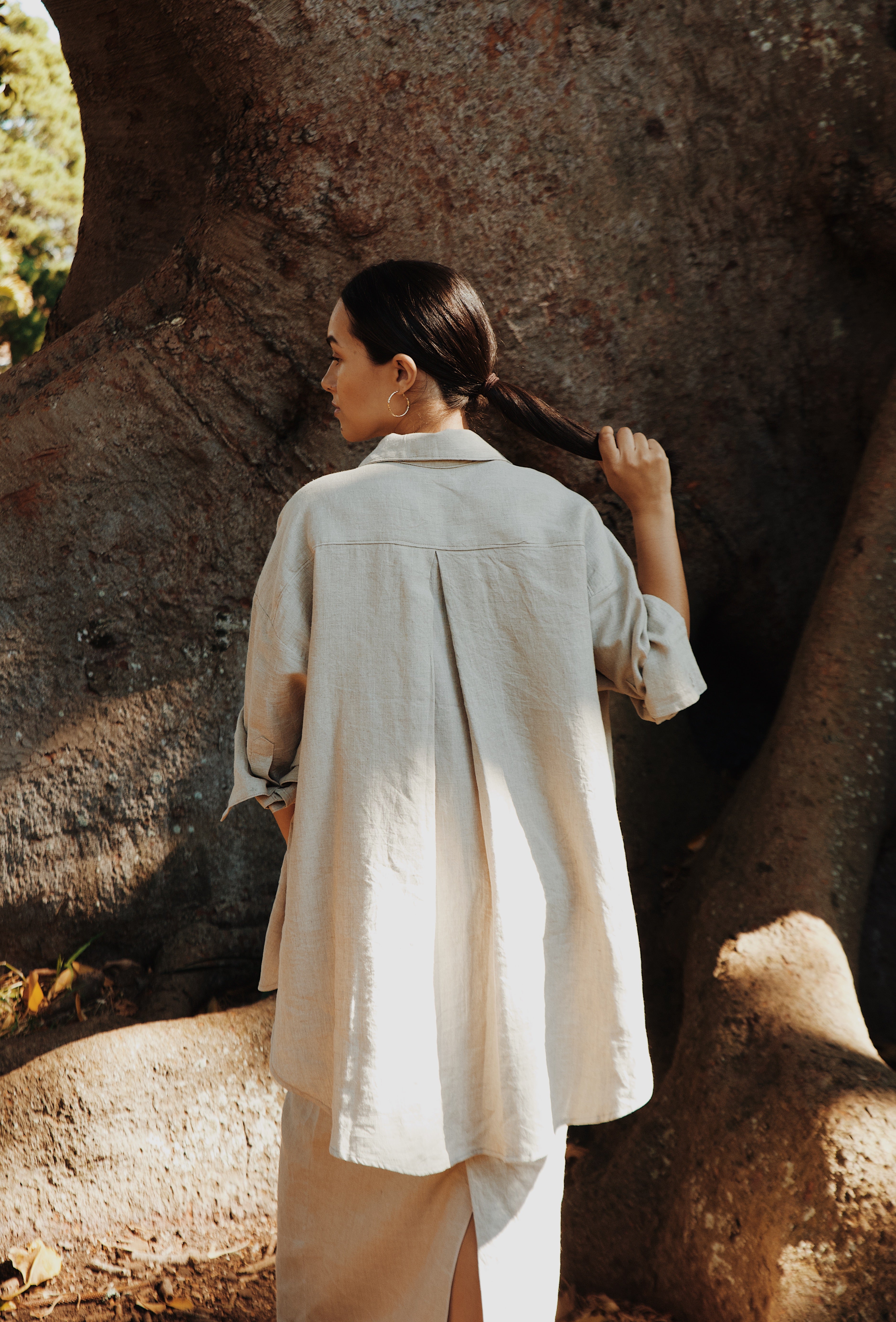 Oversized Relaxed Linen Shirt
