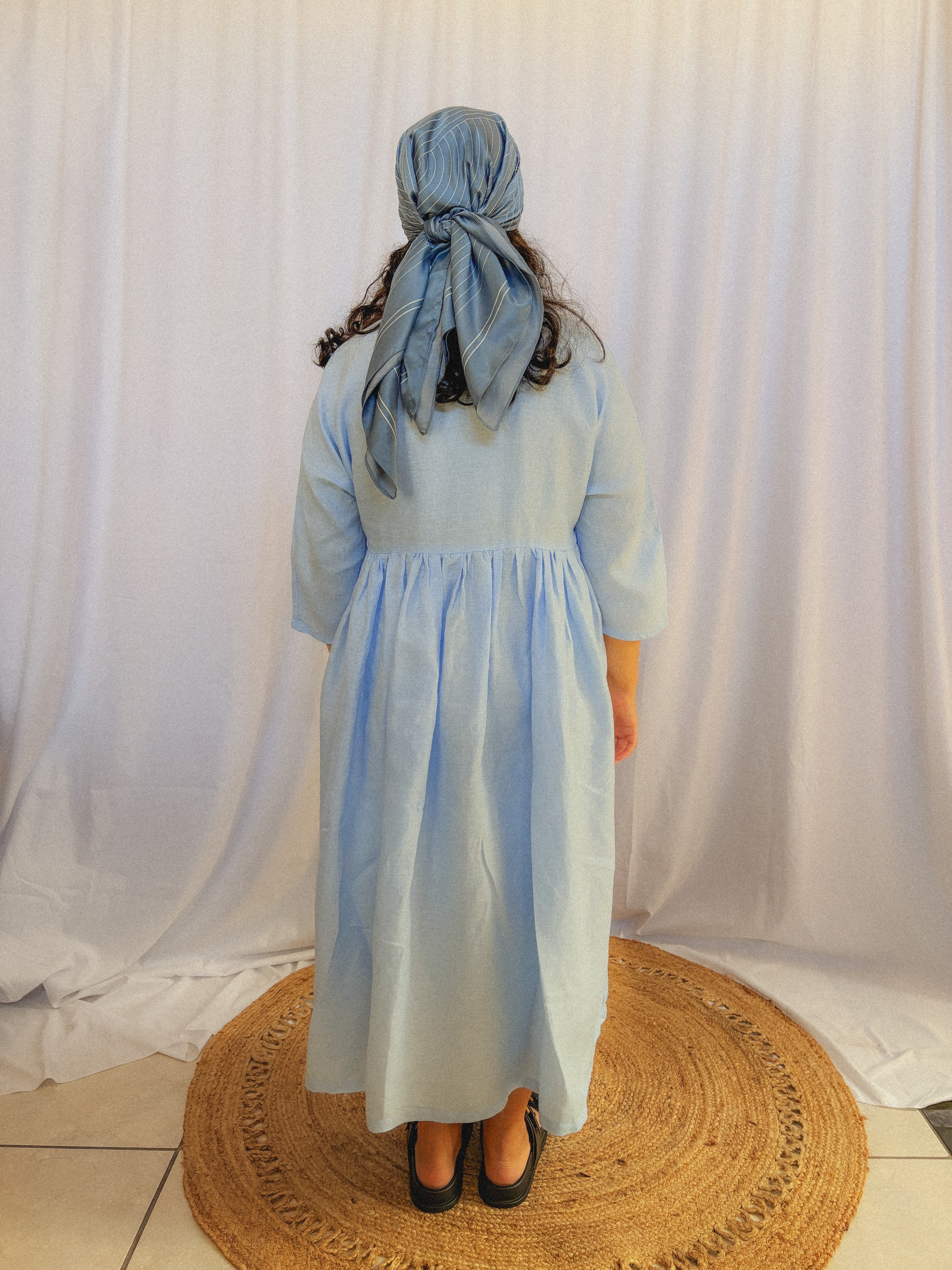 YARA Gathered Linen Dress